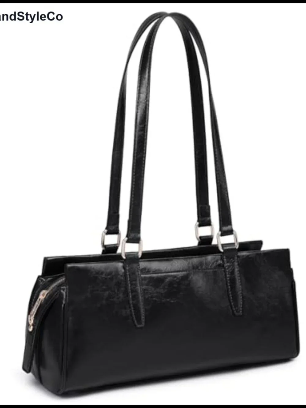 Soft Vegan Leather Hobo Shoulder Bag Purse with 3 Compartments